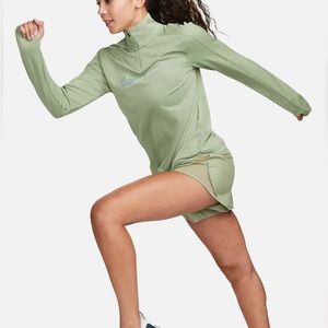 Nike Tempo Brief-Lined Running Shorts In Neutral Olive Green Size XL